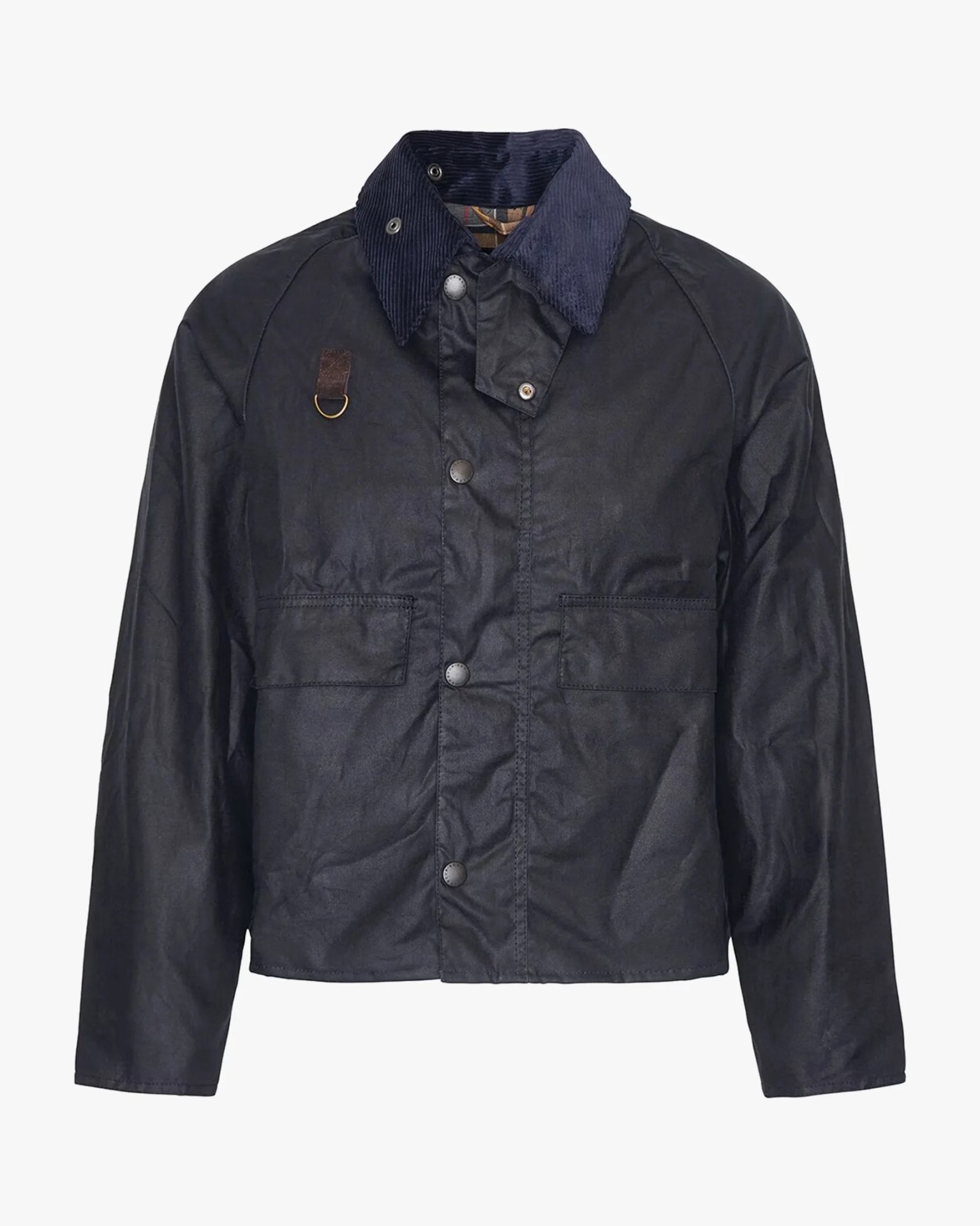 a blue barbour jacket