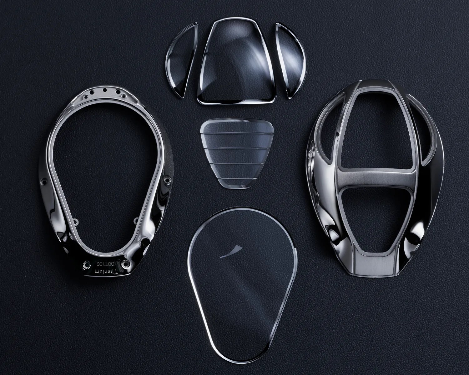 the disassembled case of a bulgari x mb and f watch