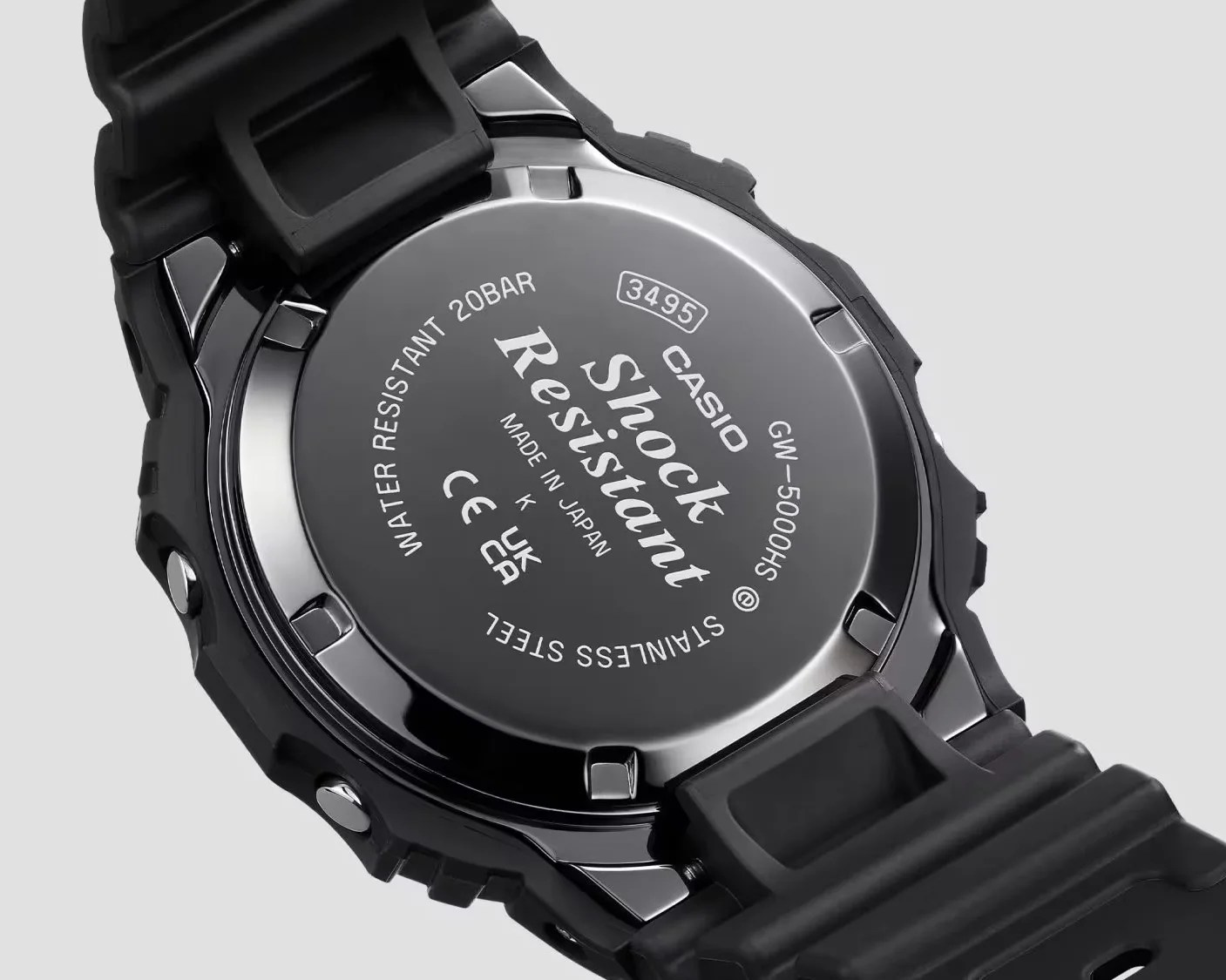 the case back of a casio watch