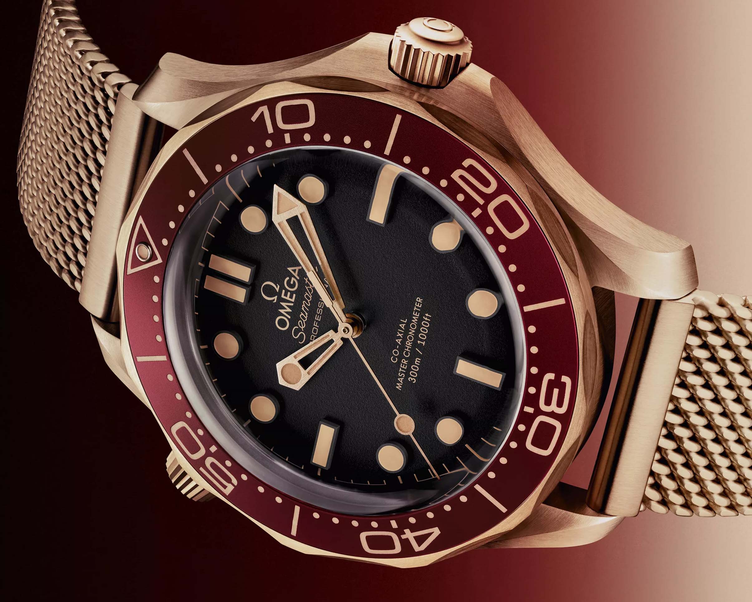 a gold omega dive watch