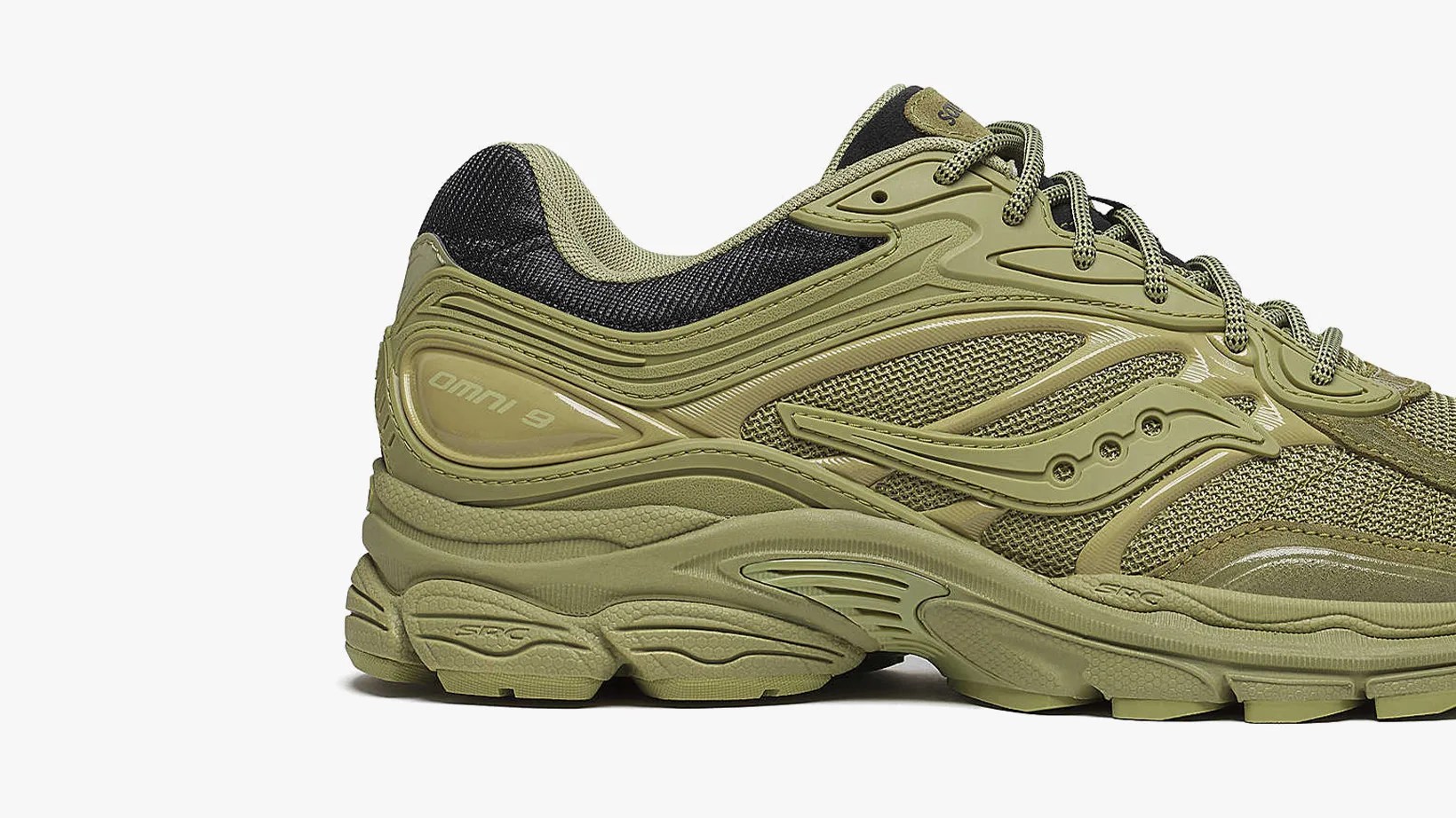 Saucony olive-green sneaker