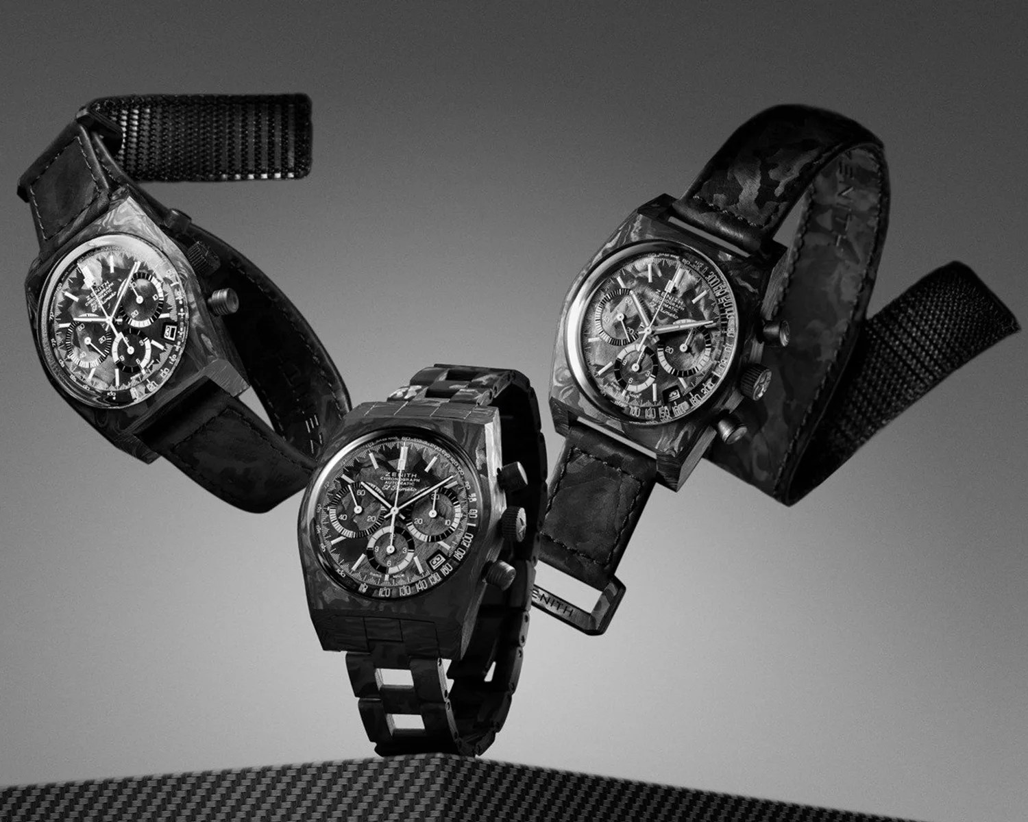 three zenith chronograph watches