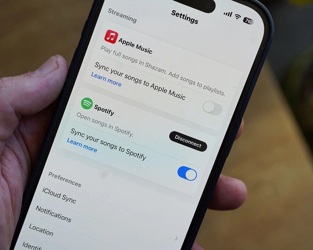 iPhone Shazam update