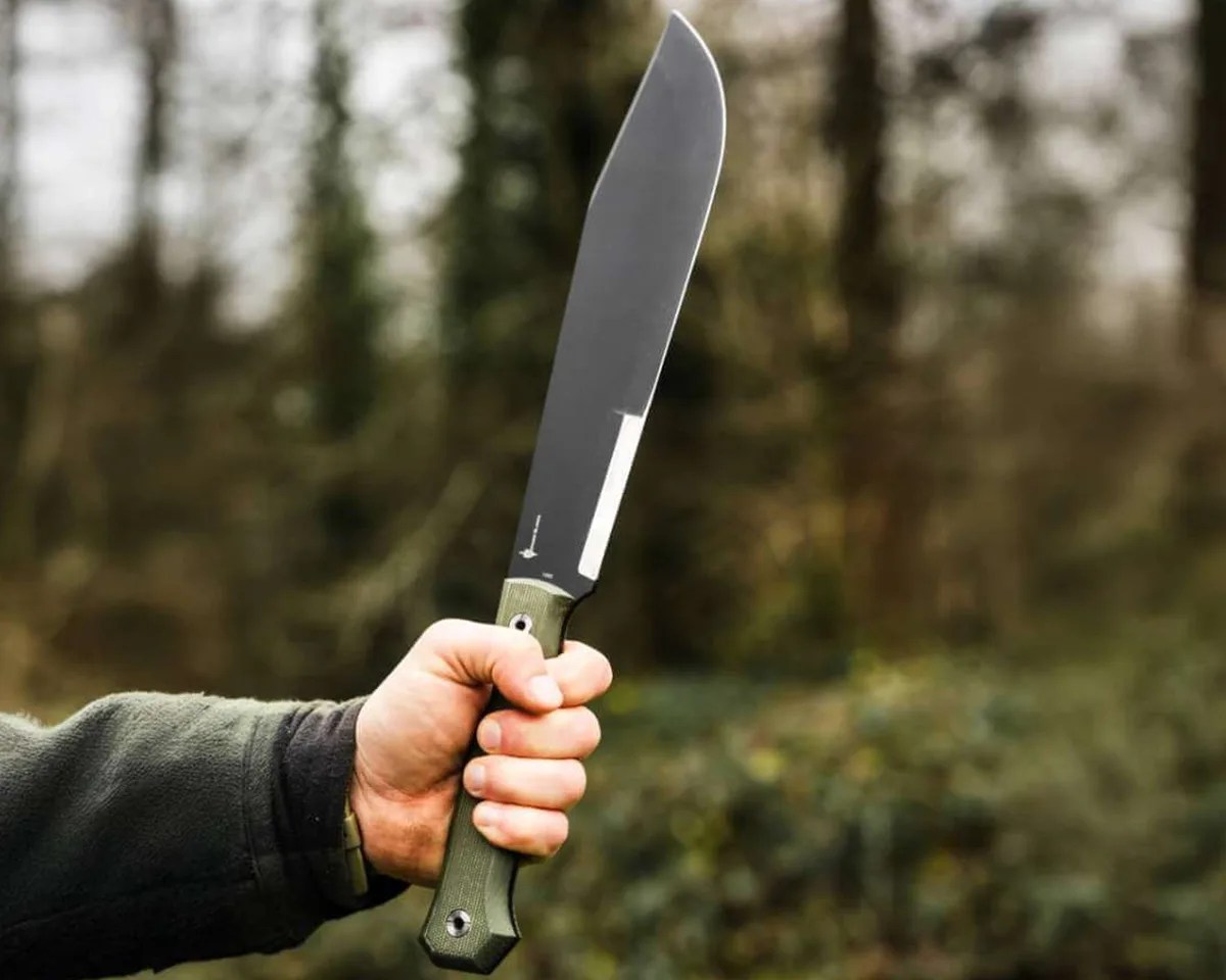 Böker Plus Northwood Bowie in hand in woods