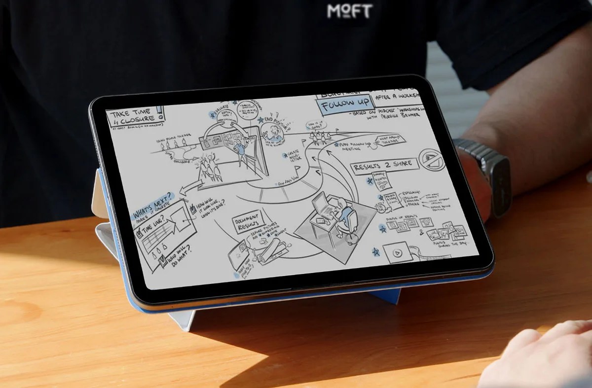 iPad mini 第6世代 MOFT DYNAMIC FOLIO MOFT Dynamic Folio iPad Mini 6-7 Gen Ergonomic Jet Black - Scrollcart