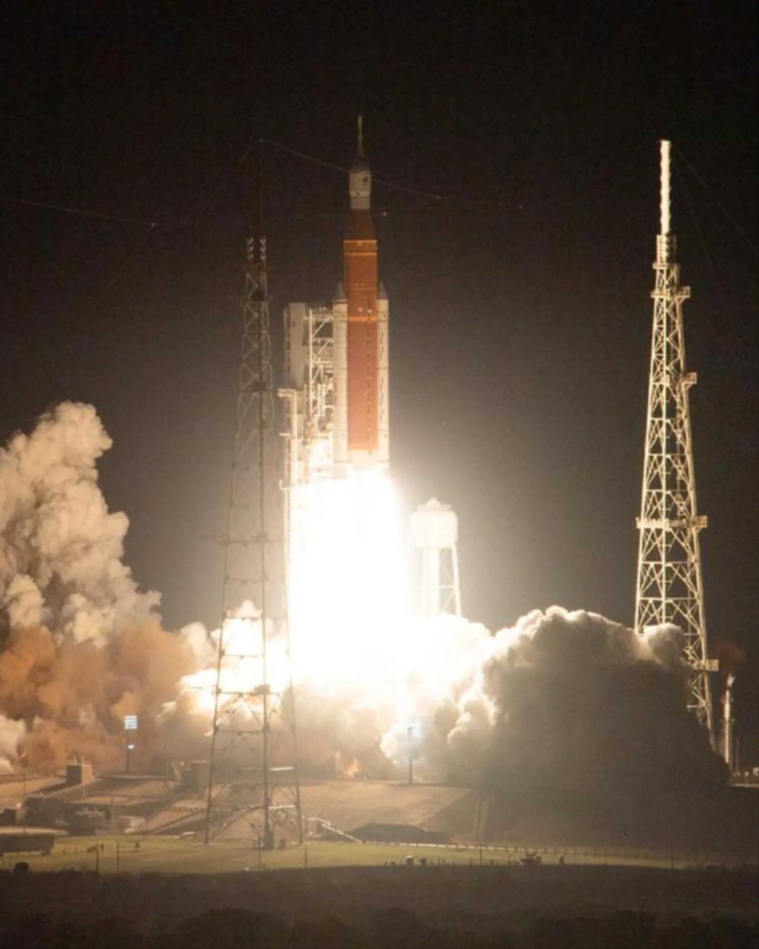 a photo of a NASA Artemis rocket launch from the 1970s