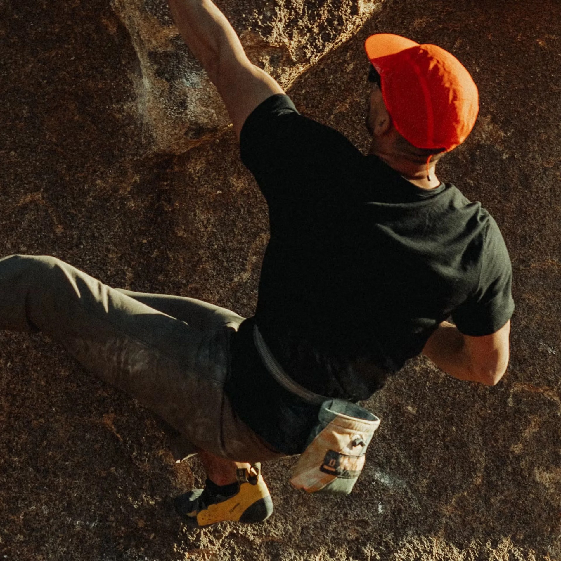 Proof 72-Hour Merino Air T-Shirt on rock climber