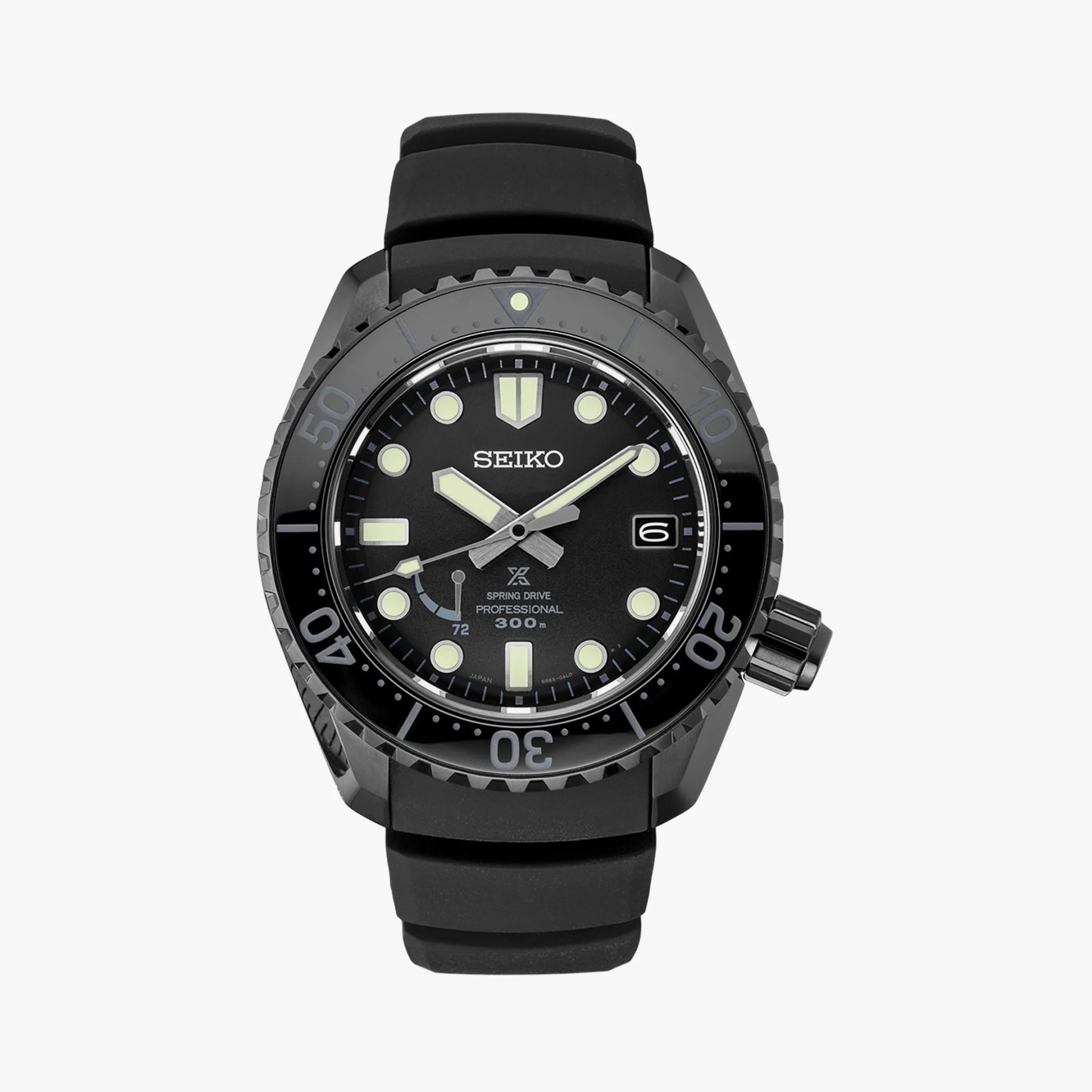 an all black Seiko dive watch