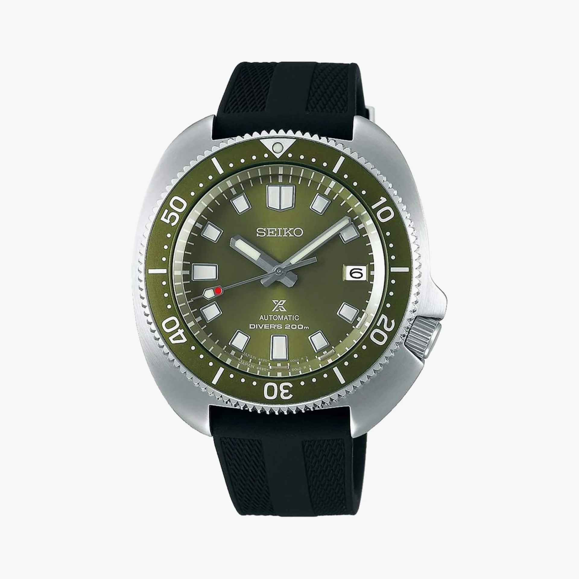 a green dial Seiko dive watch