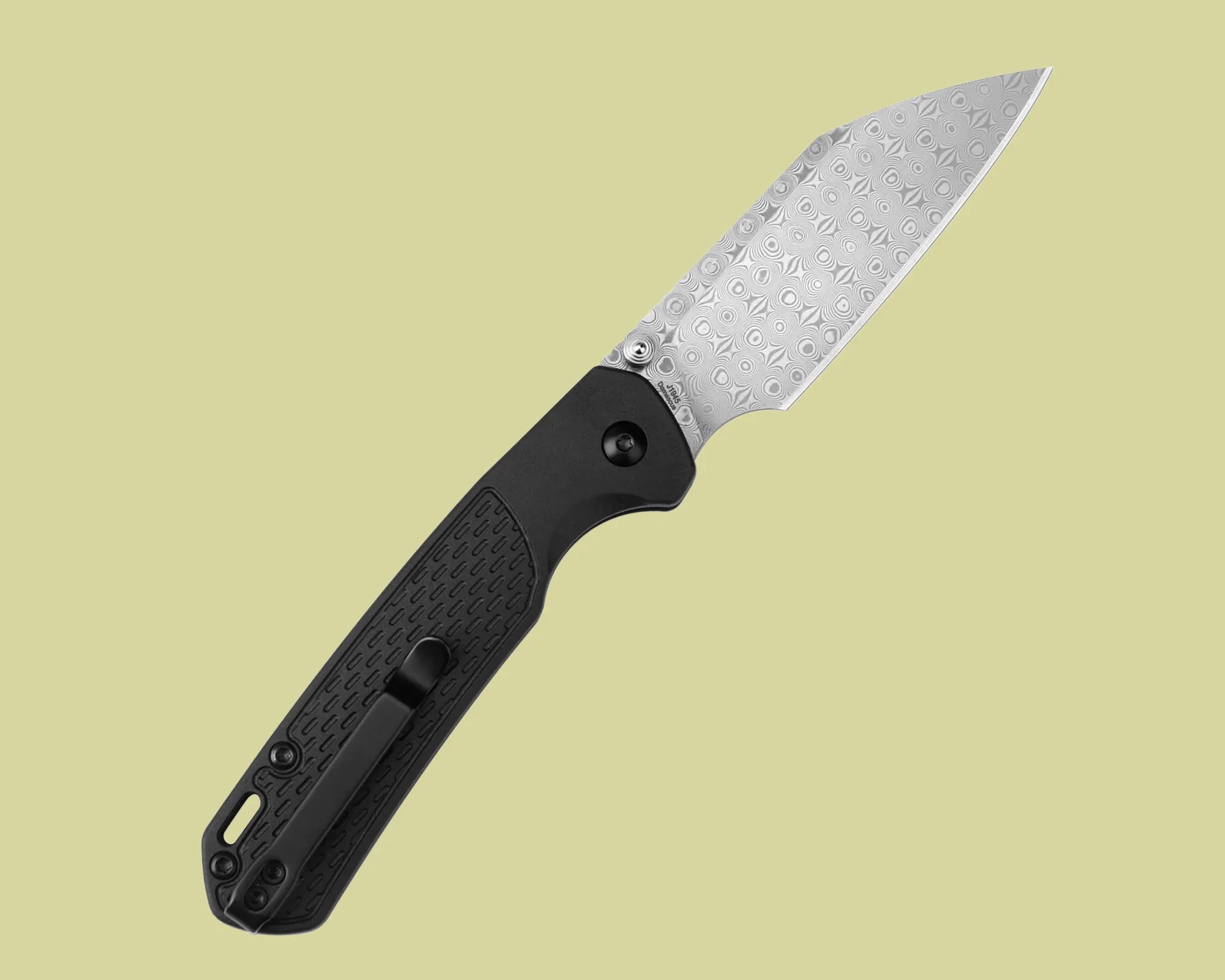 CJRB Pyrite Light Damascus blade knife