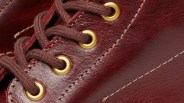 Closeup of Dr. Martens 1460 Love Letter Boot eyelets