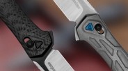 Kershaw Covalent EDC Knives closeup on blurry background