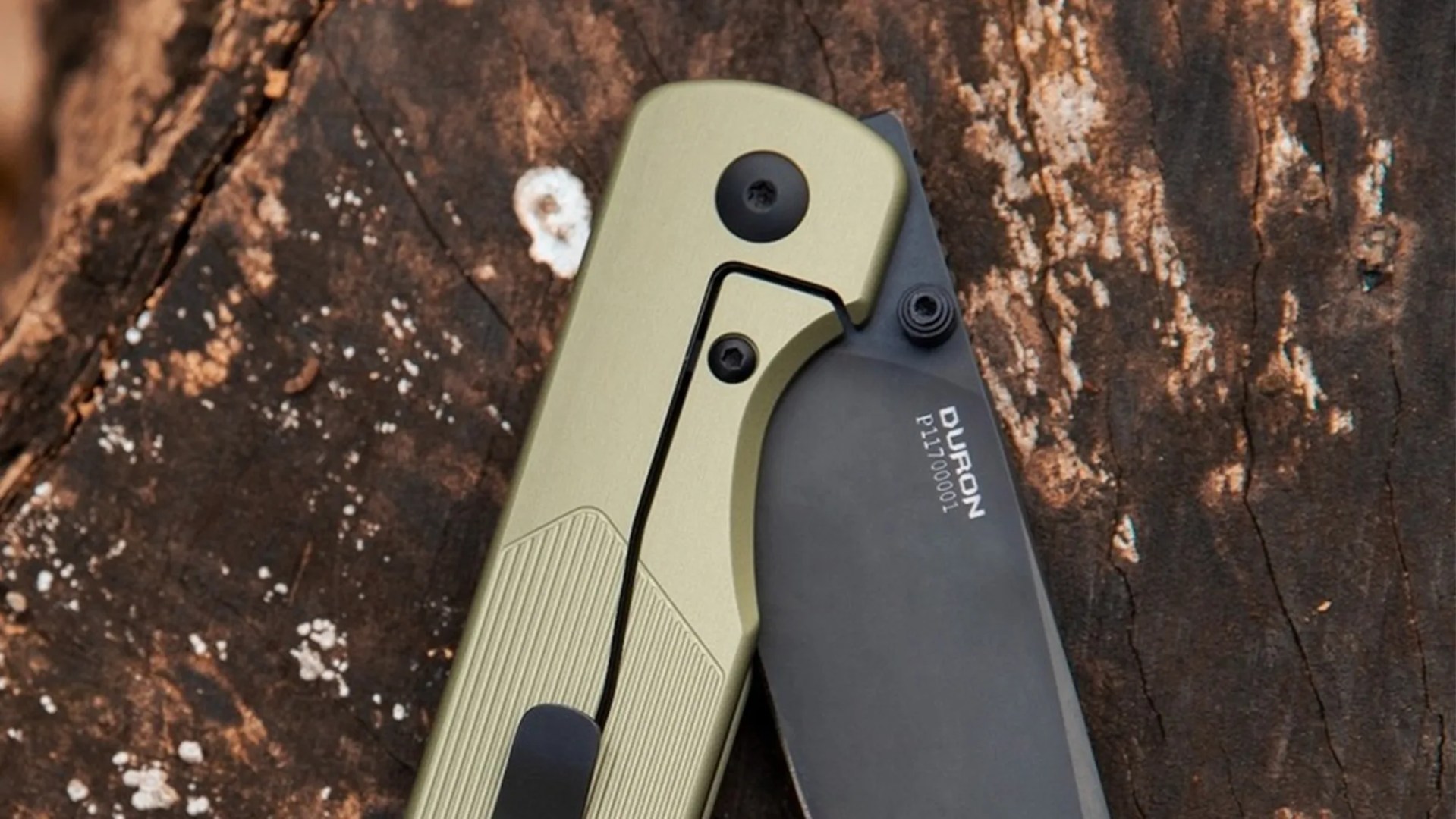Oknife Duron Folding Knife closeup of pivot
