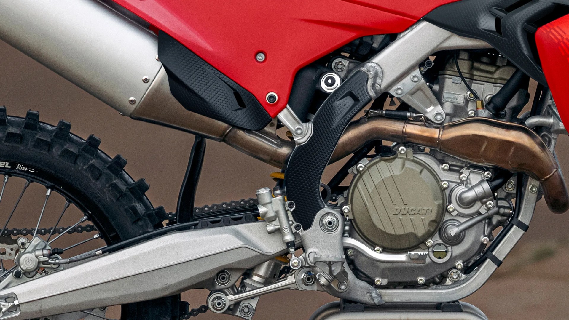 Ducati Desmo450 MX closeup