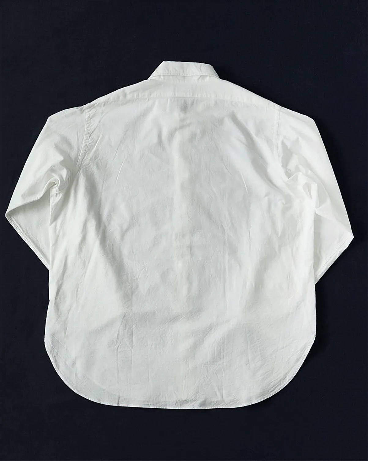 the back of a white oxford shirt