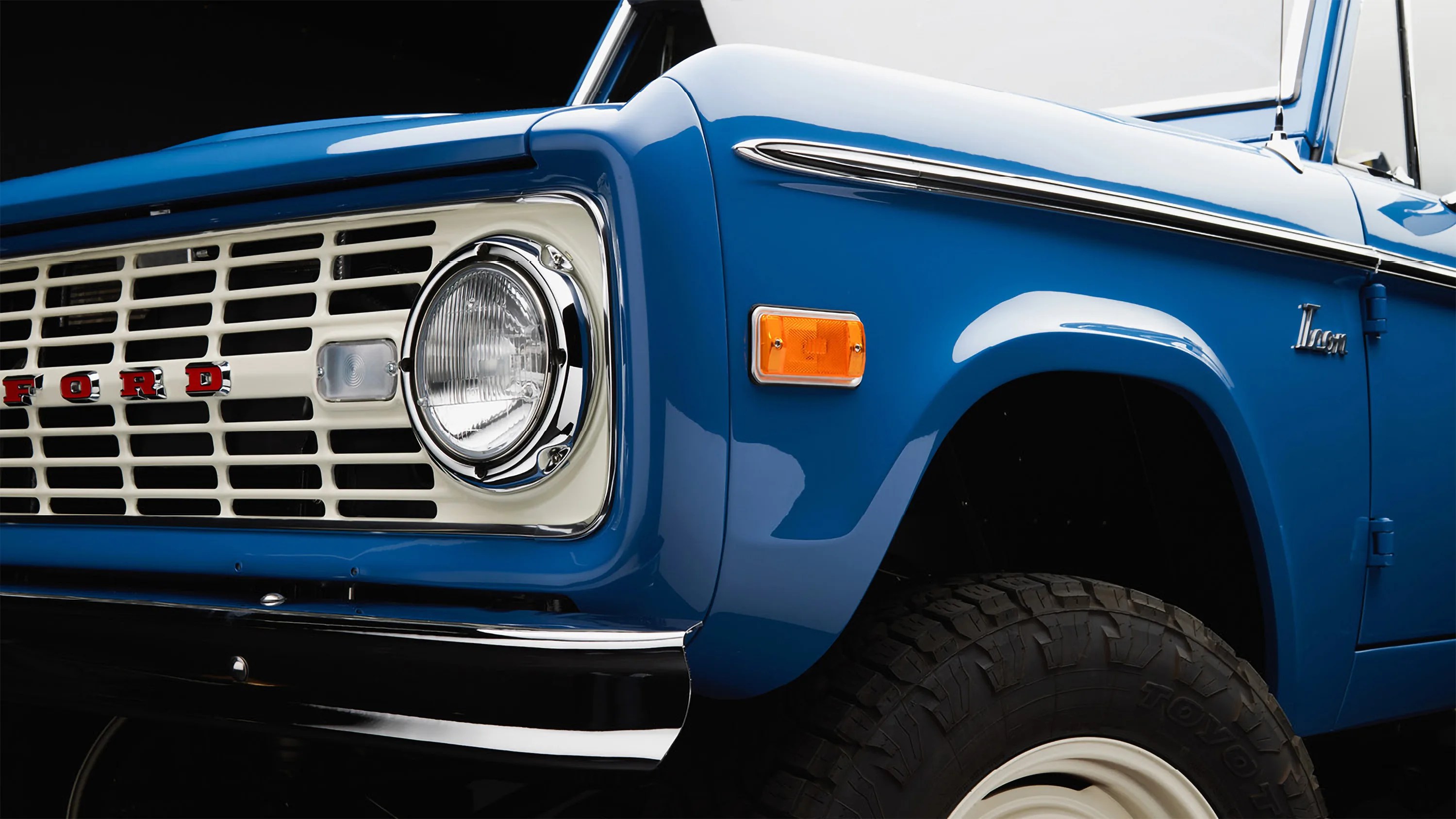 blue electric ford bronco