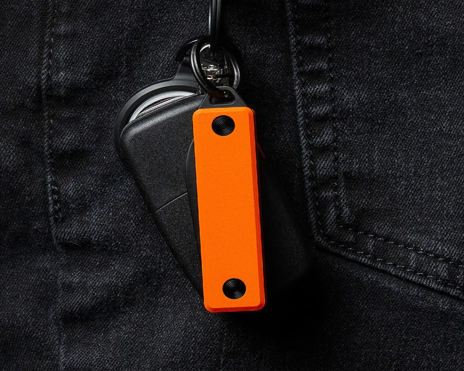 ridge mini folder orange keychain