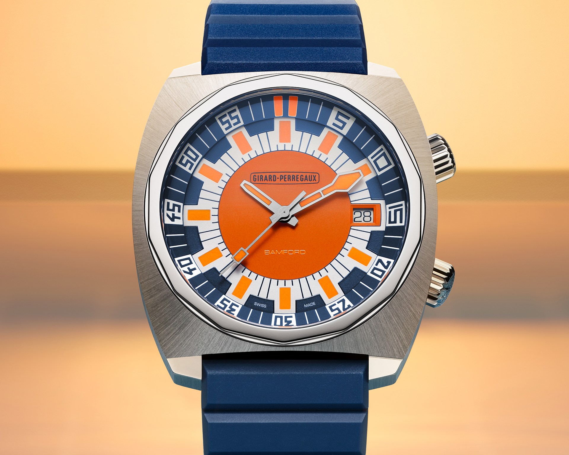 the front of a Girard Perregaux dive watch