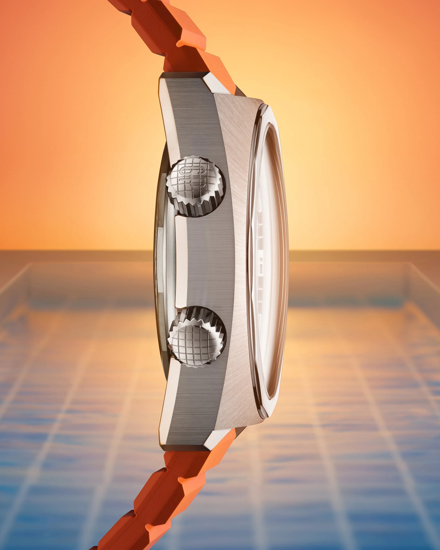 the case side of a Girard Perregaux dive watch