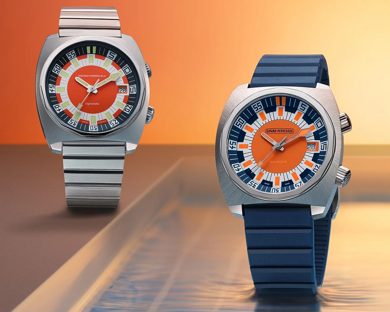 two Girard Perregaux dive watches