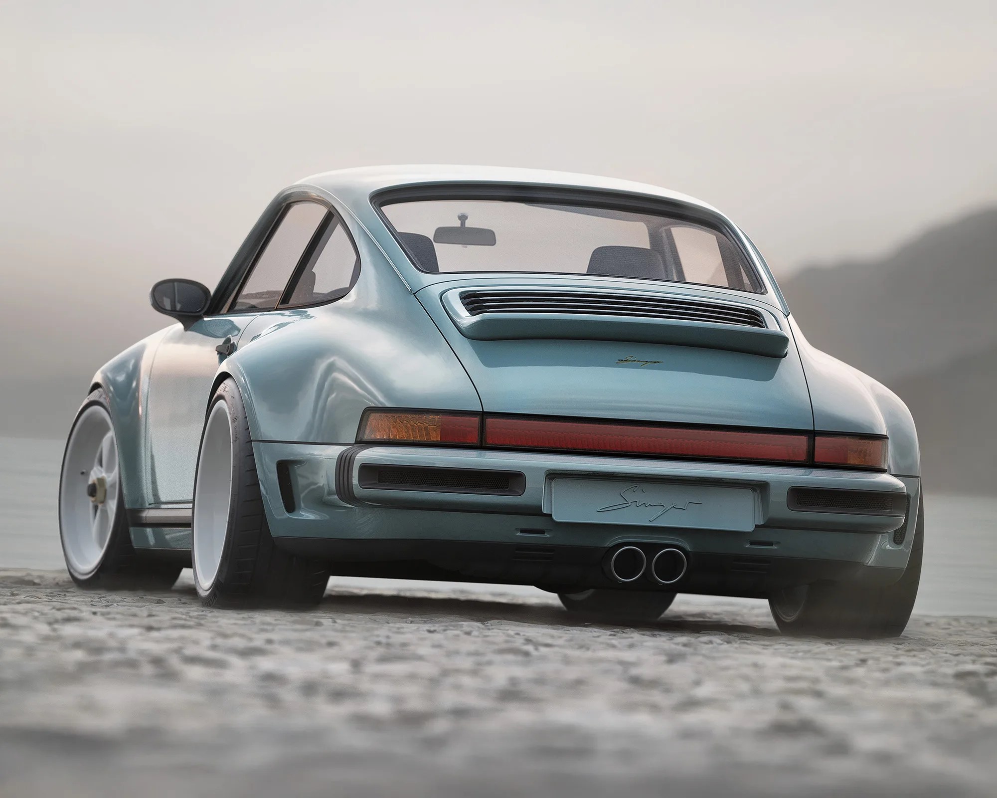 Porsche 911 Carrera Coupe Reimagined by Singer rear end