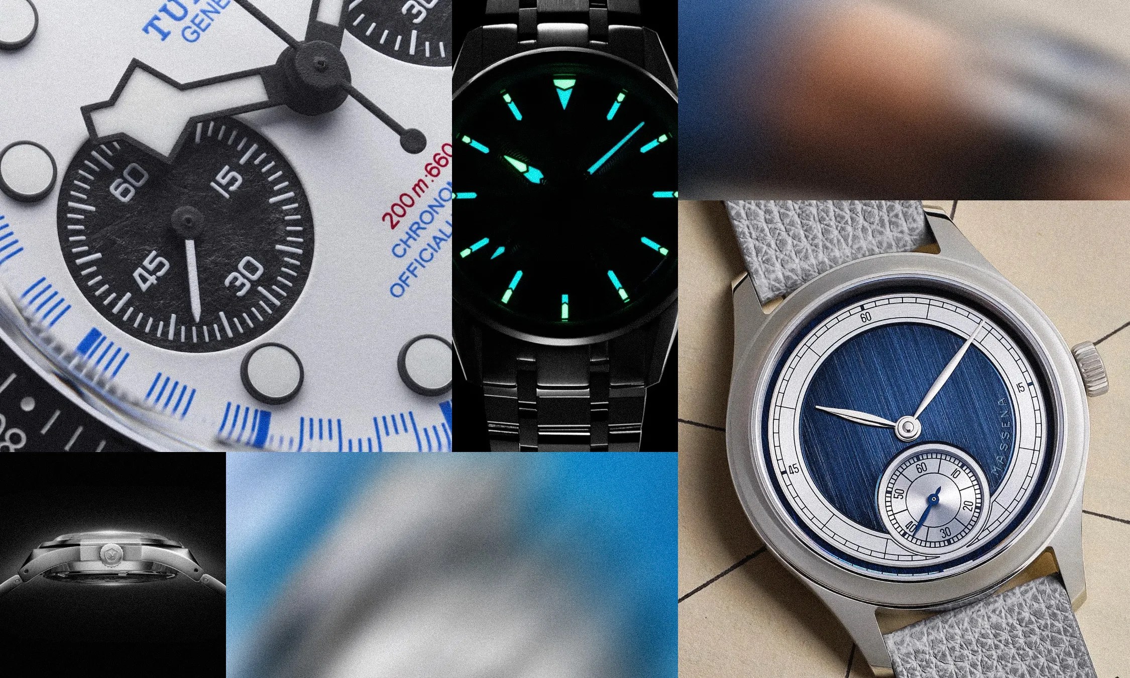collage of luxury watches