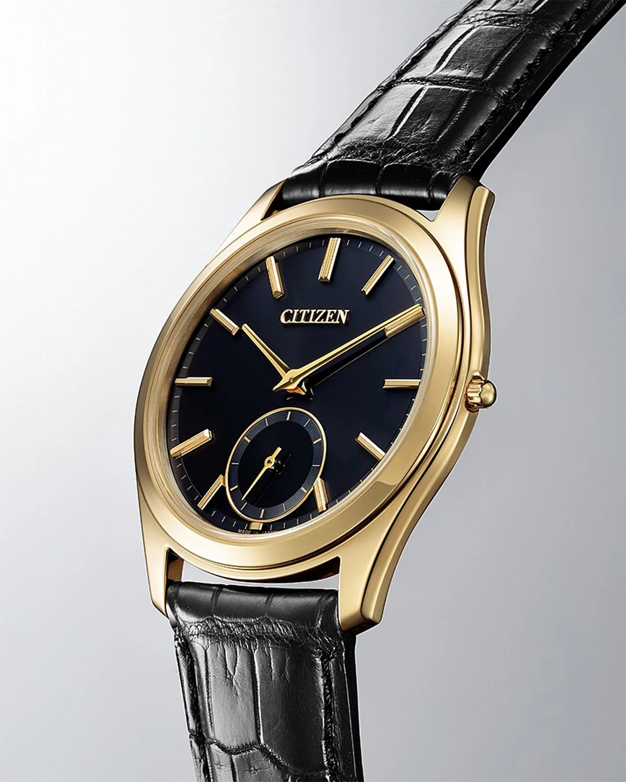 a black Citizen dress watch