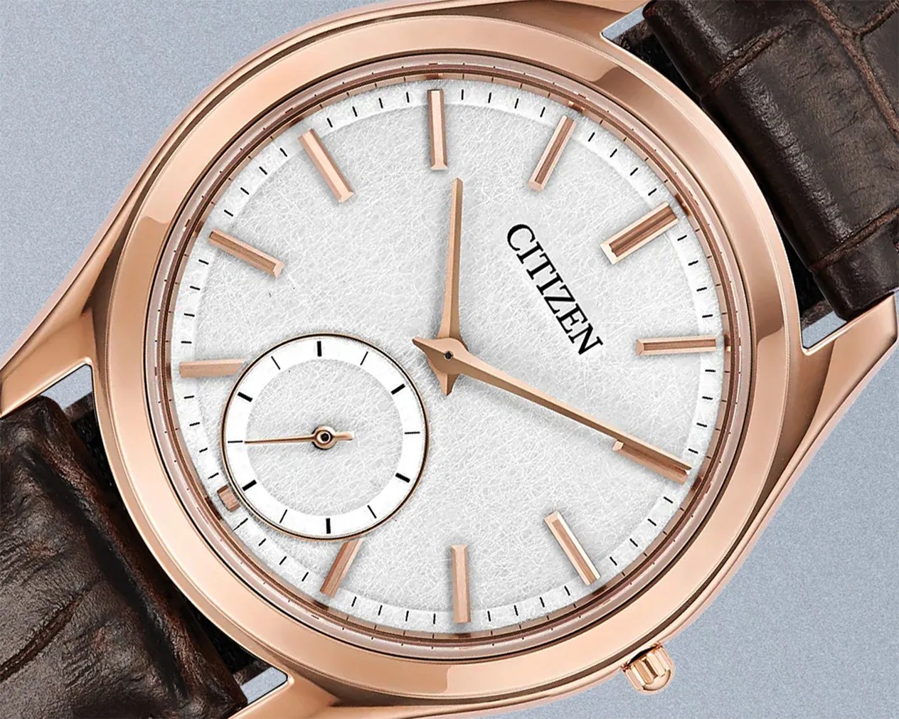 the dial of a Citizen dress watch