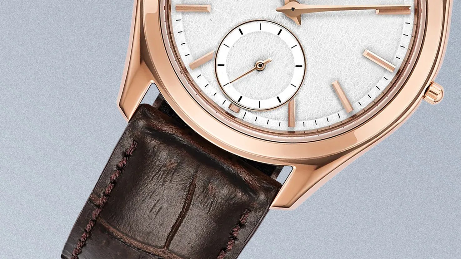 the dial, case and strap of a Citizen dress watch