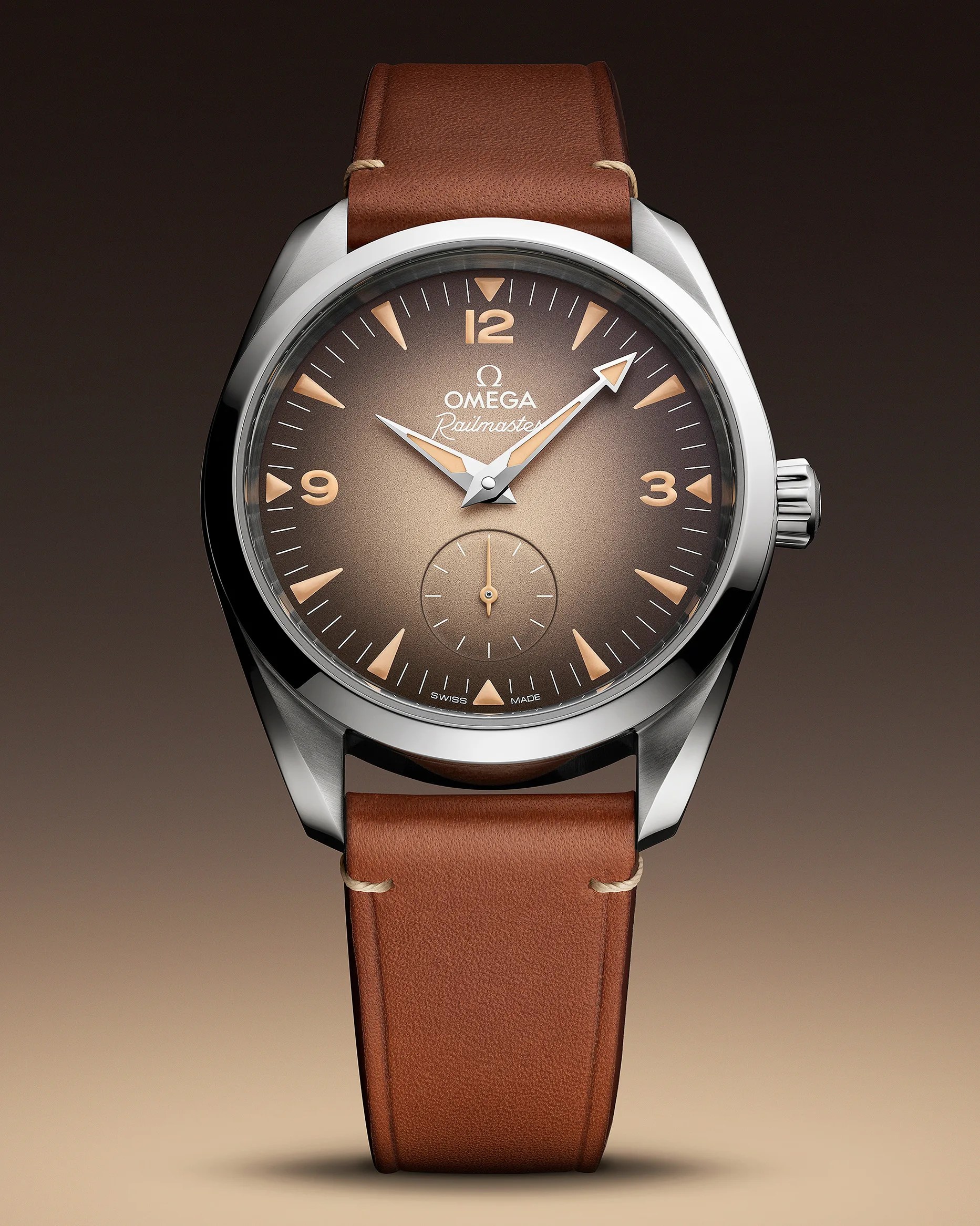 an Omega watch with a small seconds dial