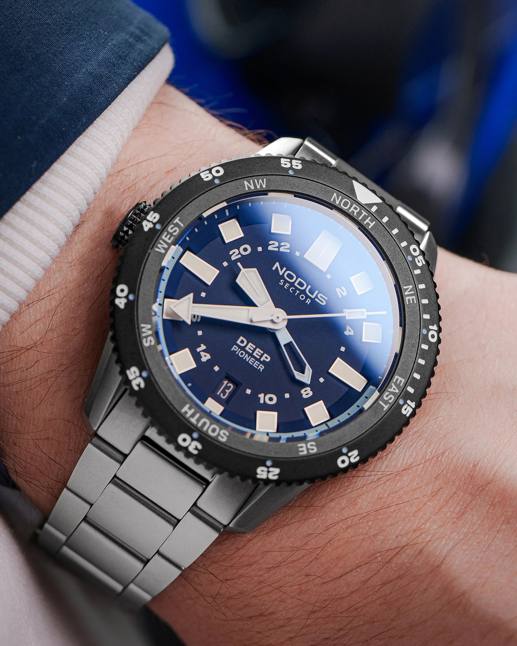 a Nodus watch on a man's wrist