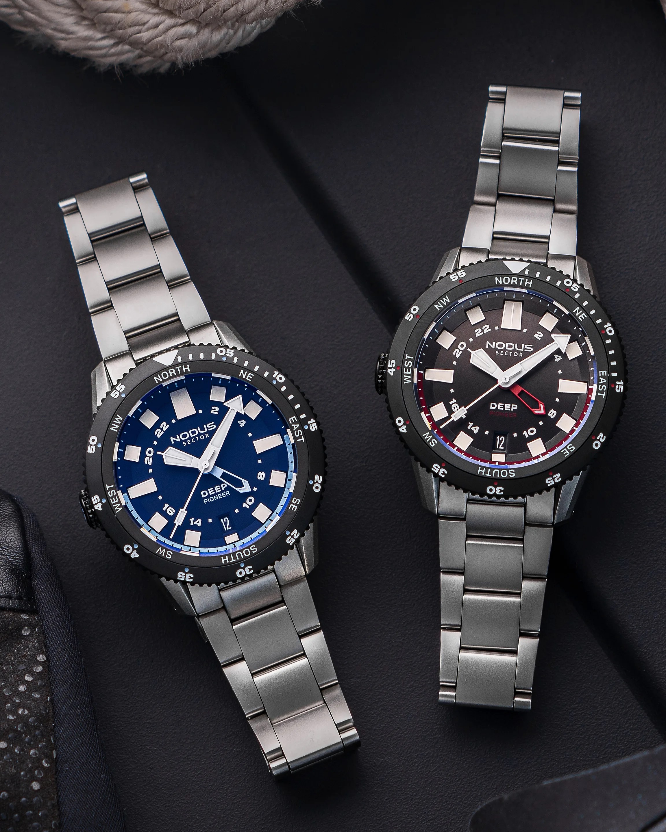 a pair of Nodus watches