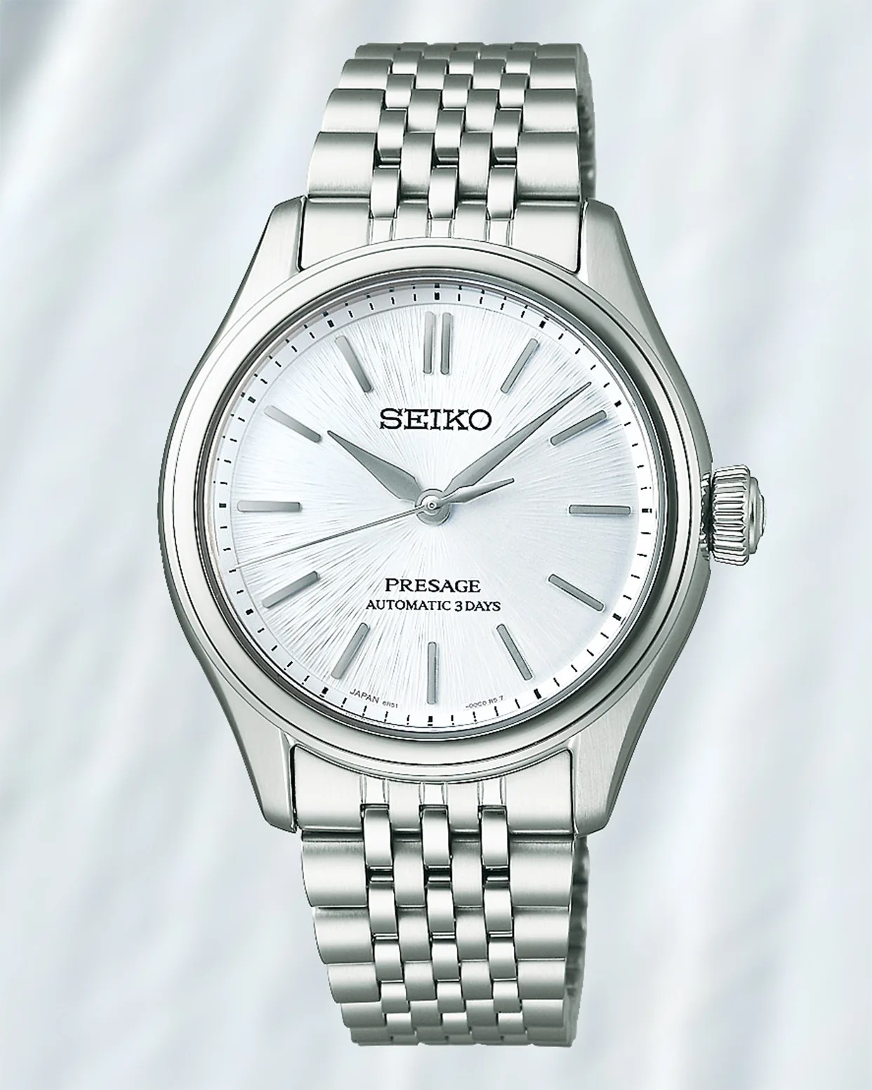 a steel Seiko dress watch