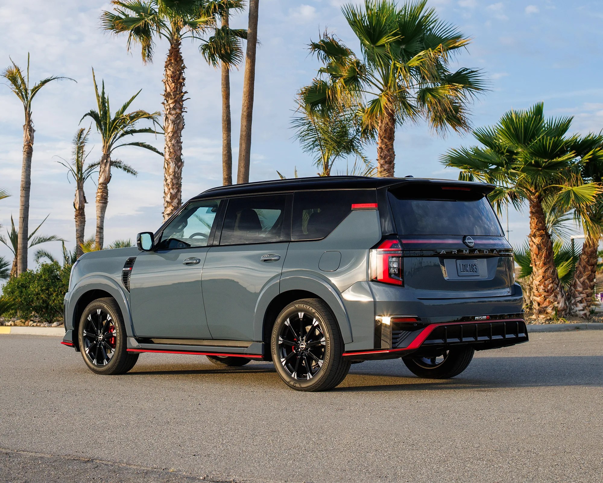2026 Nissan Armada Nismo SUV on street at sundown