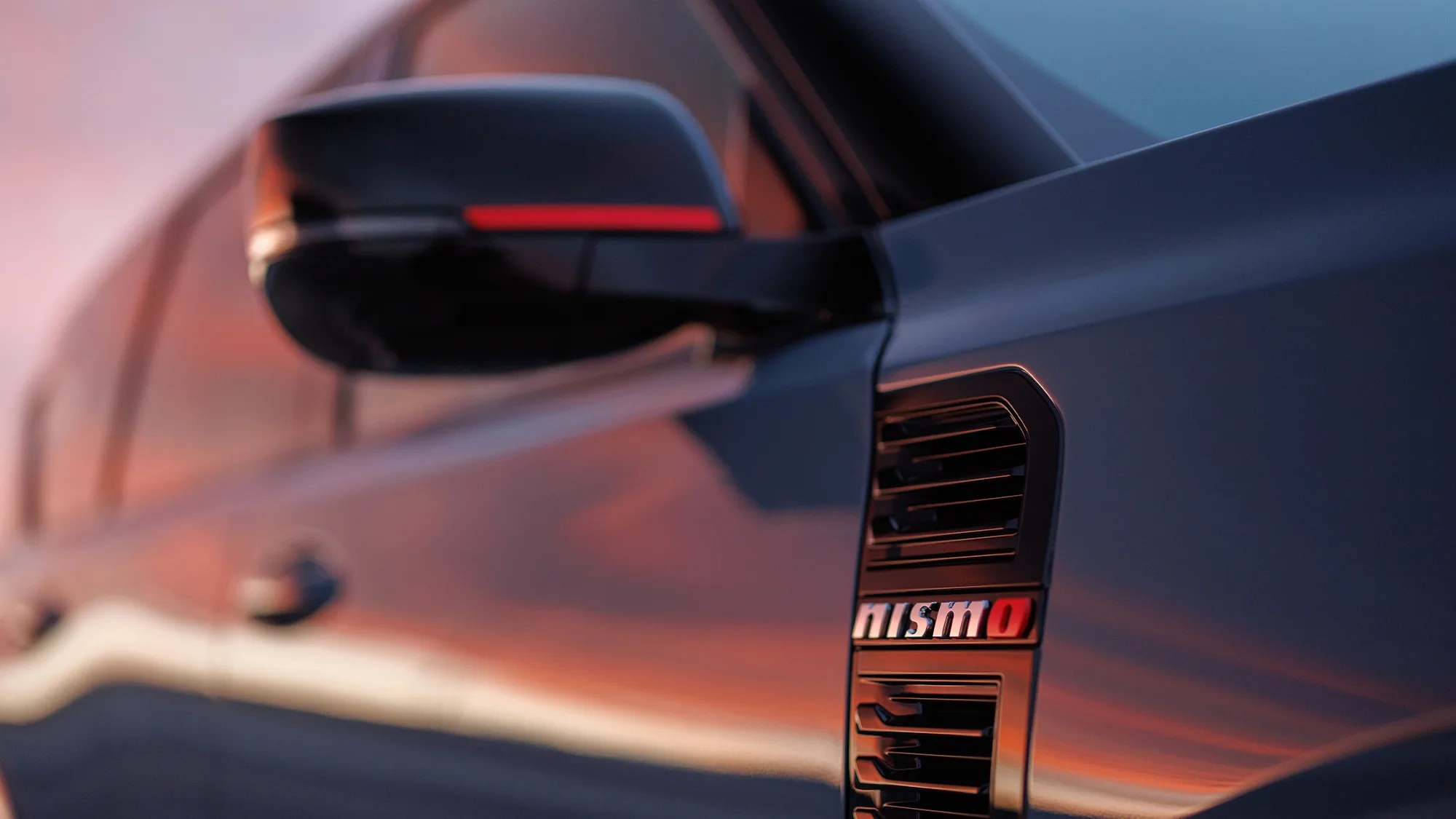 2026 Nissan Armada Nismo SUV side panel badging closeup