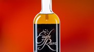 A close up of the label of a bottle of Eagle Rare 12 year old bourbon