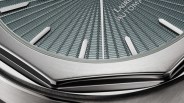Girard-Perregaux Laureato Grey Enamel Flinque Sunray Sport Watch dial closeup