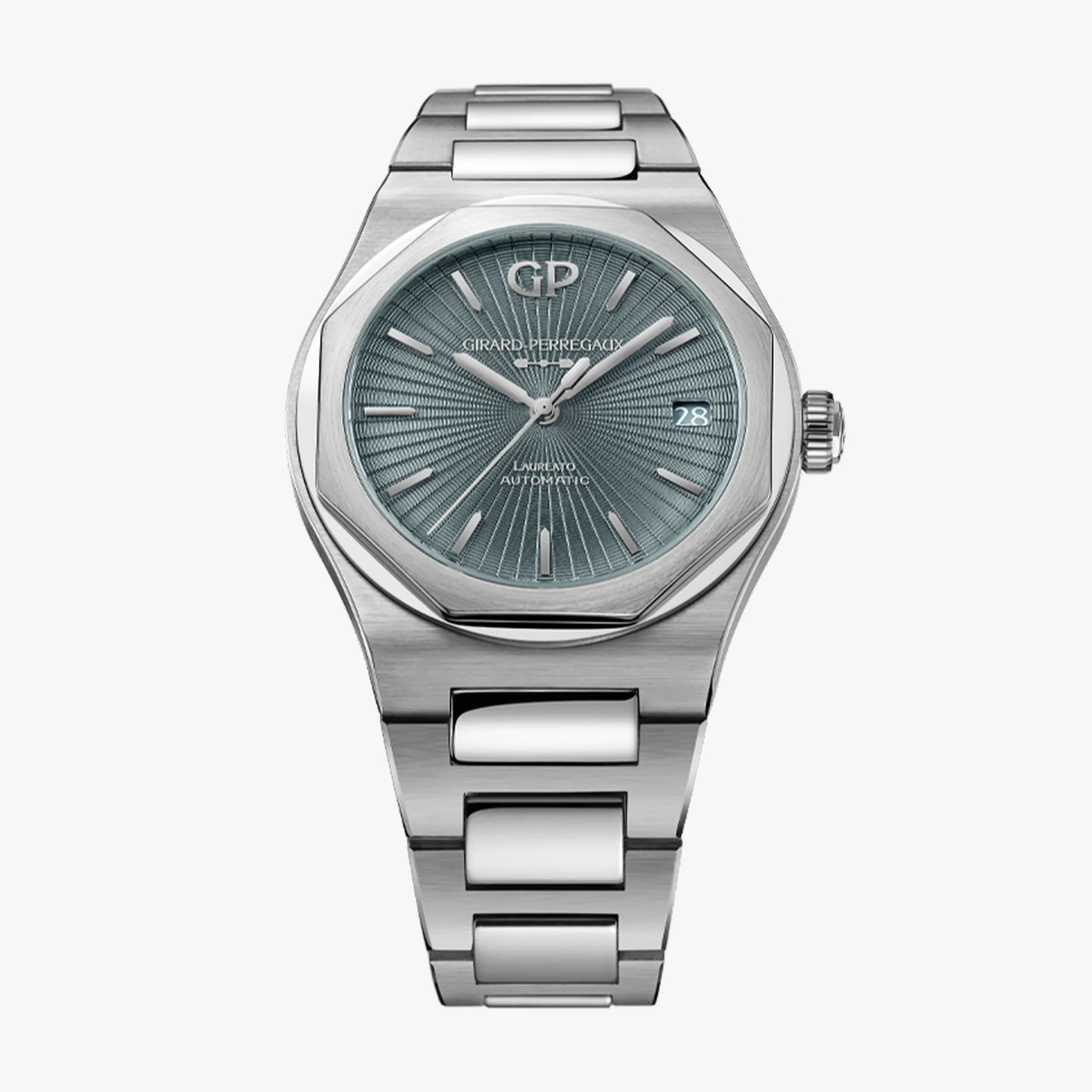 Girard-Perregaux Laureato Grey Enamel Flinque Sunray Sport Watch