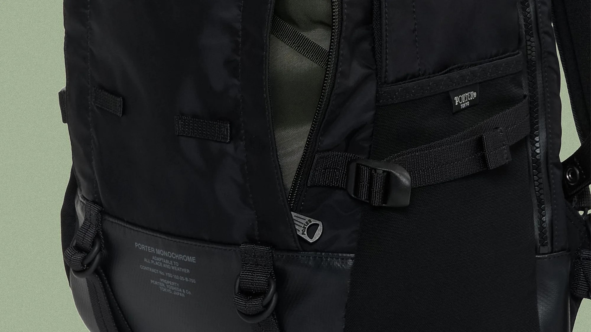 Porter Monochrome EDC Backpack closeup