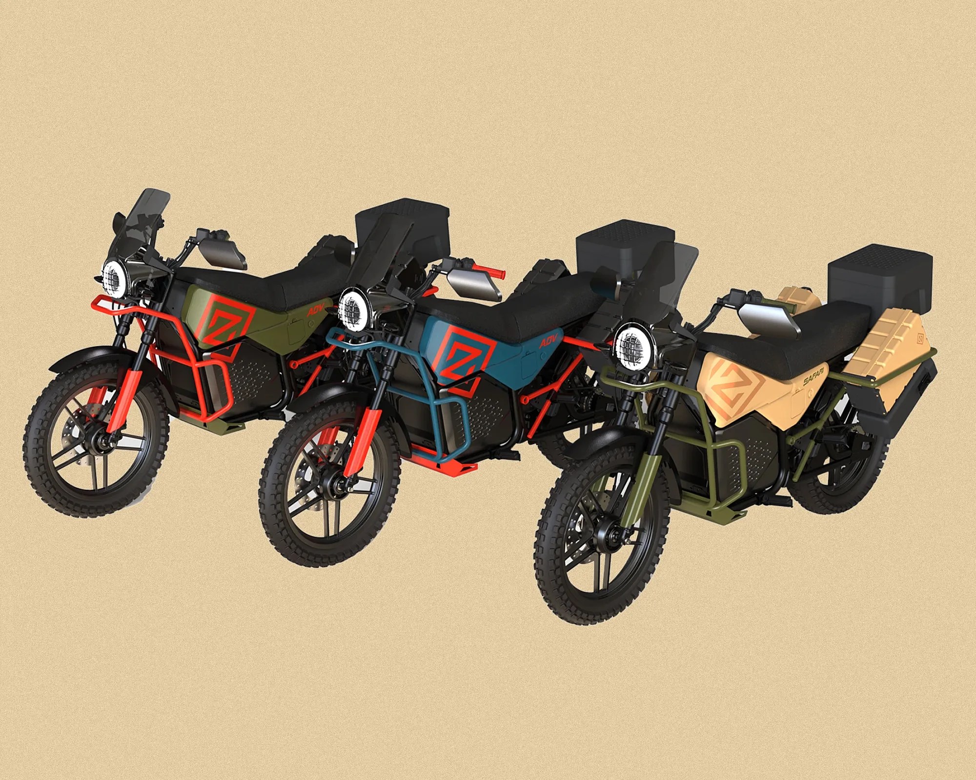 Zeno Emara ADV Electric Motorcycle family