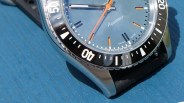 the dial of a Nivada dive watch