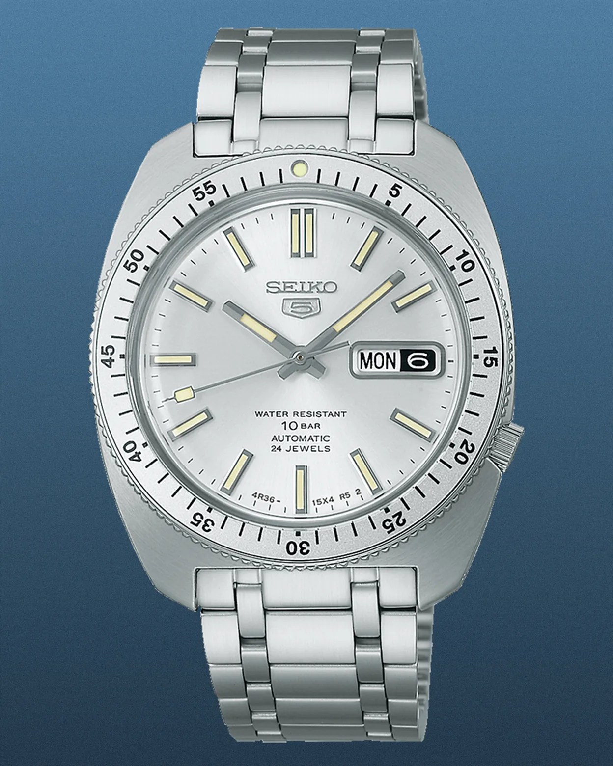 a steel Seiko watch
