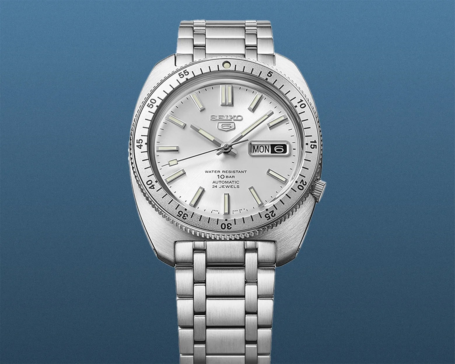 a Seiko steel watch