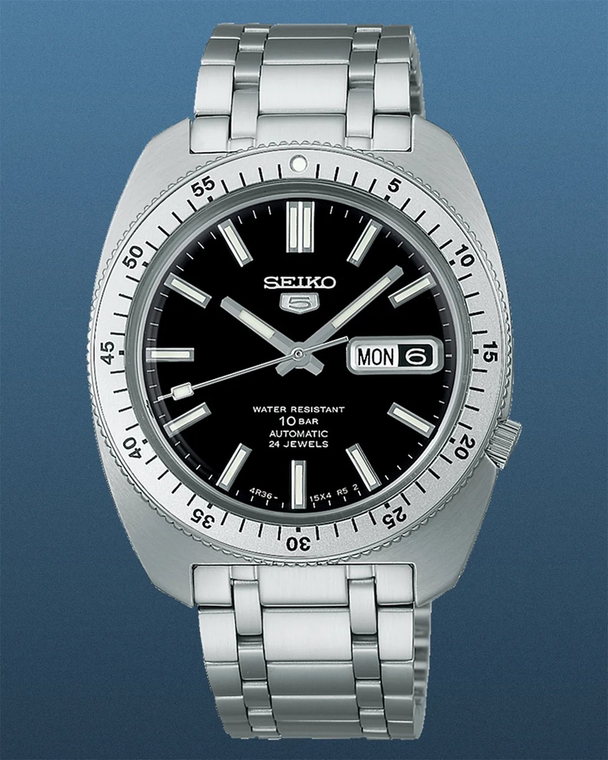 a steel Seiko watch