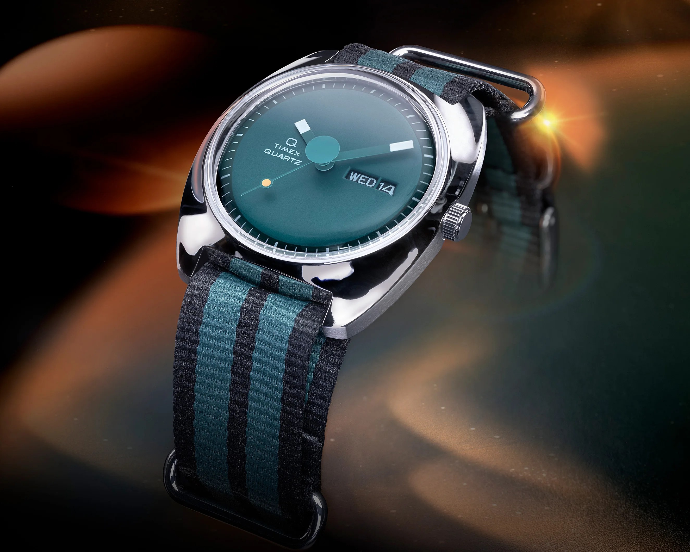 a green dial Timex watch