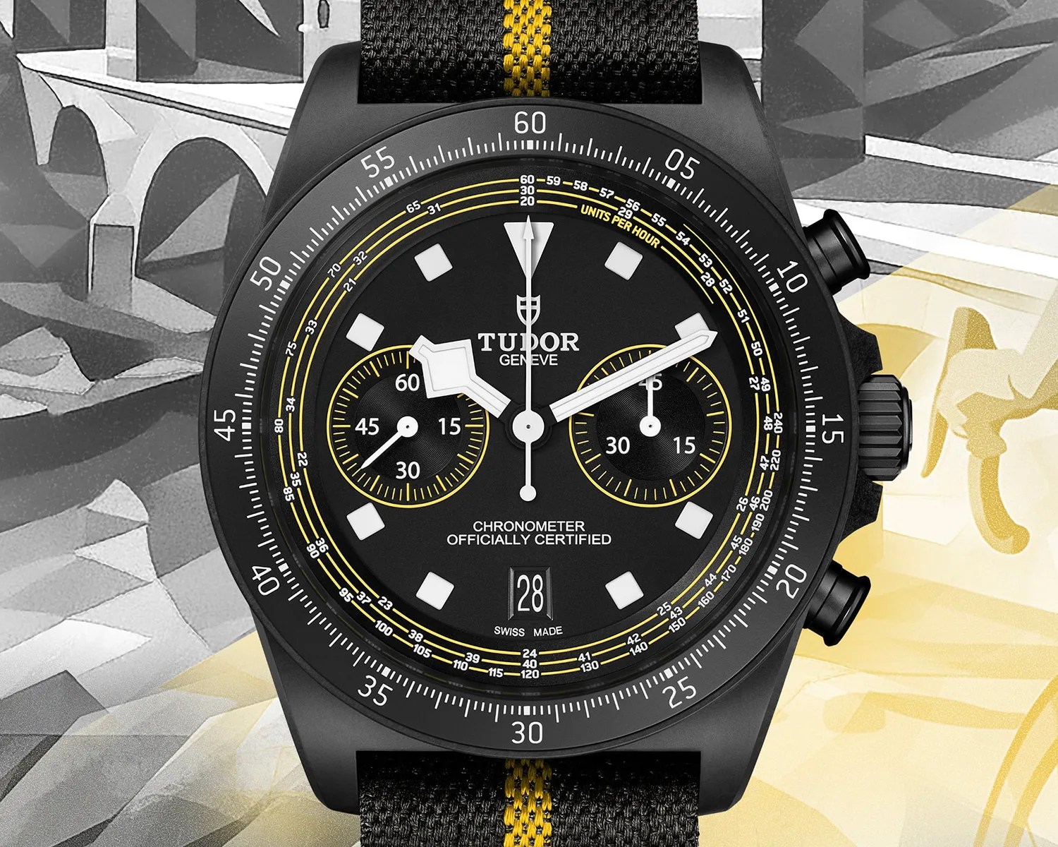 tudor pelagos fxd chrono yellow full front