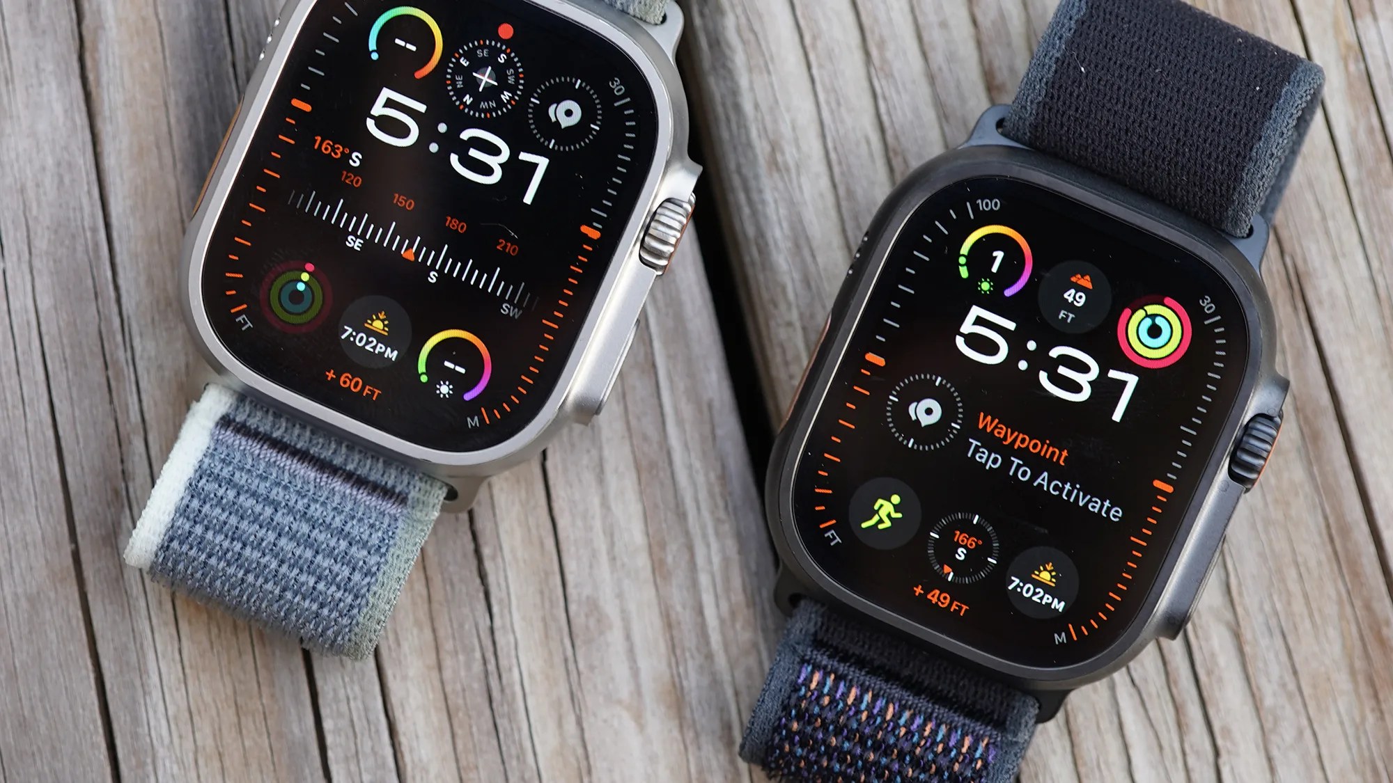 Apple Watch Ultra 2 in silver and black