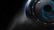 a closeup of a ciga design watch in outer space