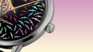 a closeup of a credor watch dial