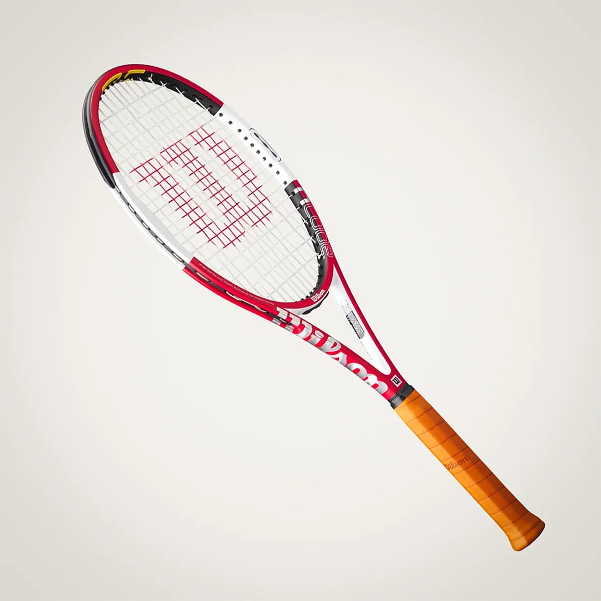 a red wilson tennis rackett